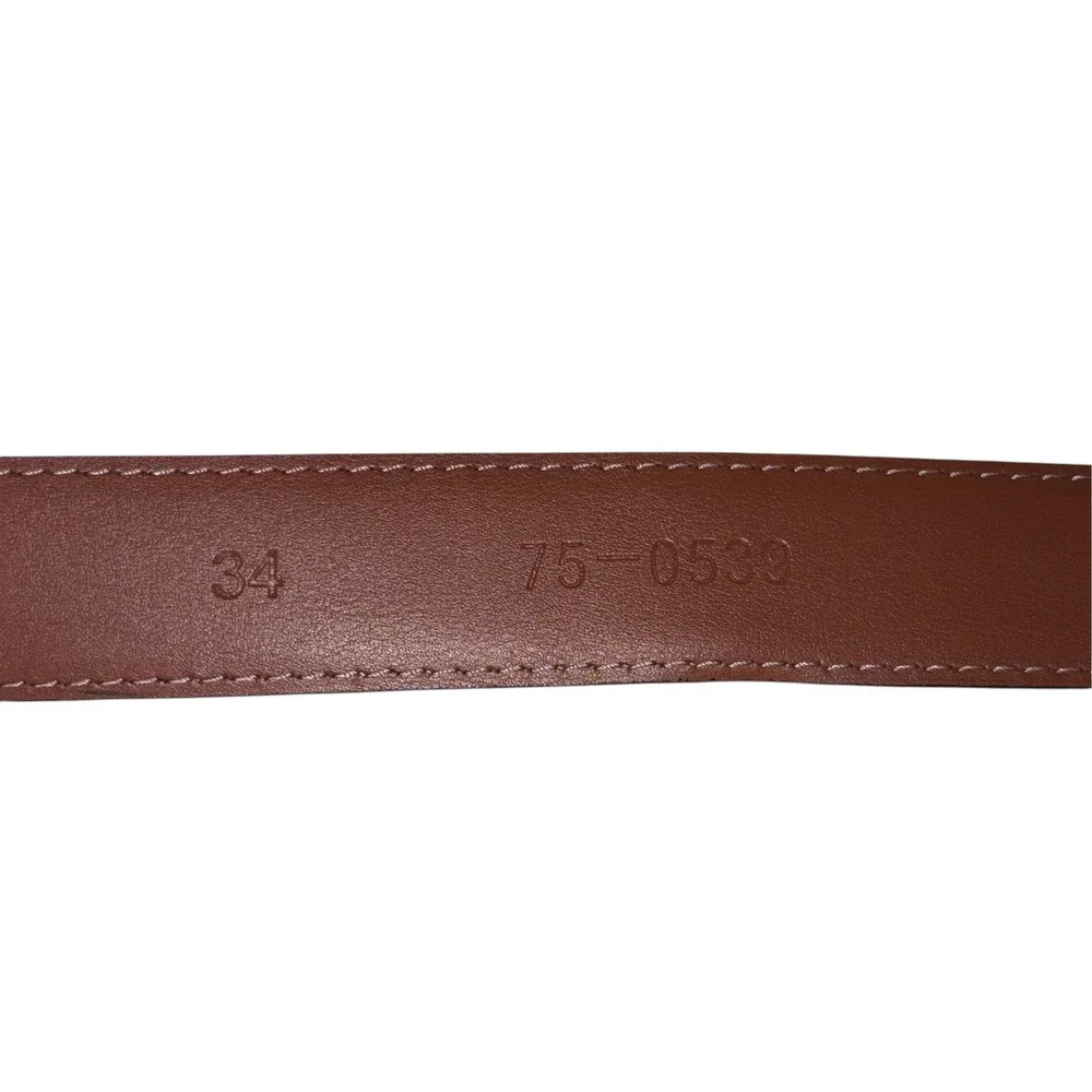 Johnston & Murphy Belt Mens Leather Classic Excellent Stitching 34 Black
